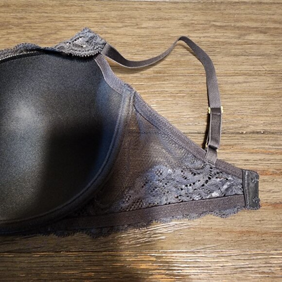 Natori Feathers Contour Underwire Plunge Black 34DDD - Picture 7 of 11